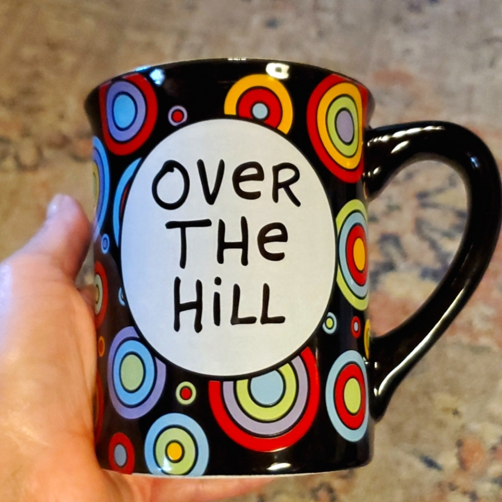 Our Name Is Mud Over The Hill Birthday Mug Grandma Grandpa